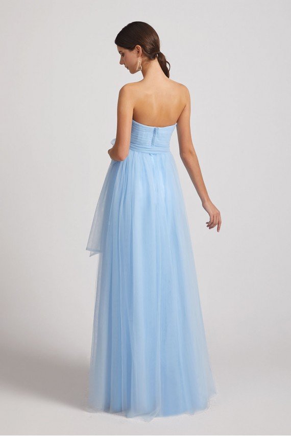 Strapless Long Tulle Bridesmaid Dress UK