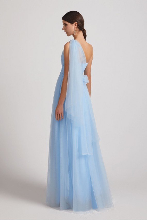 Strapless Sweetheart Long Tulle Bridesmaid Dress UK