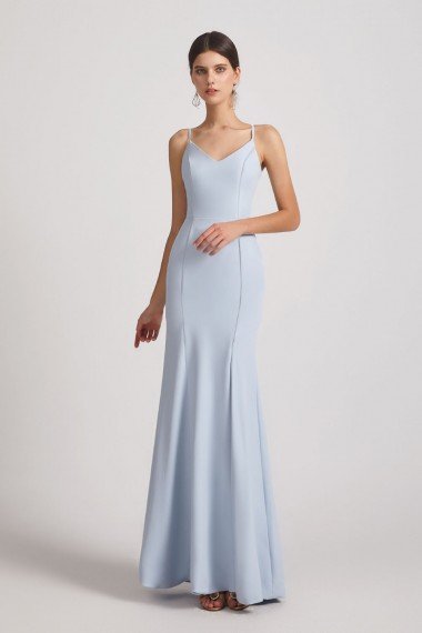 V-Neck Spaghetti Straps Trumpet Maxi Dress UK