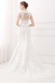 Ivory V-Neck Cap Sleeves Belt Mermaid Vintage Lace Wedding Dress UK