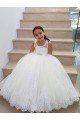 Ivory Ball Gown Floor Length Flower Girl Dress UK