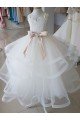 Ivory Ball Gown High Neck Floor Length Flower Girl Dress UK