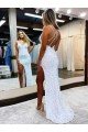 Sheath V-Neck Sleeveless Long Floor Length Velvet Sequin Prom Dress UK